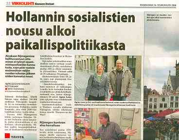 Eric en Agnes in Finse krant